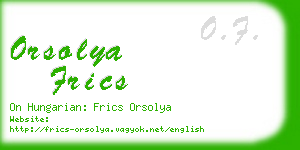 orsolya frics business card